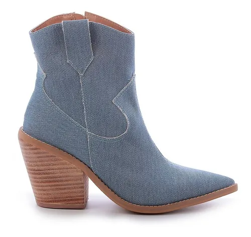 Chemise Jeans Botas De Cano Curto Feminino MercadoLivre