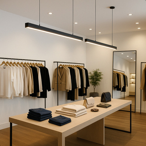 Pendente Luminária Linear Led Teto Moderno Luxuoso Sala Hall