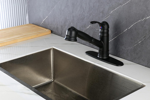 Grifo De Cocina Negro De Derengge Matte, Grifo De Cocina Con