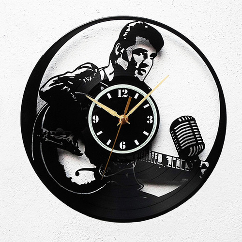 Reloj Disco Vinilo Acetato Vinil Elvis Presley Rock N Roll 