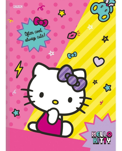 Kit 2 Cuadernos Hello Kitty Folleto 1/4 80fls + 1 Dibujo