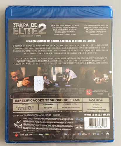 Bluray Tropa De Elite 2 (lacrado)