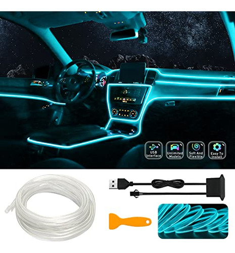 El Wire Car Led Interior Strip Light, Usb Neon Wire Lights 1