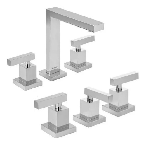 Imagen 1 de 2 de Juego Griferia Baño Peirano Castilla Bidet Lavatorio Lever