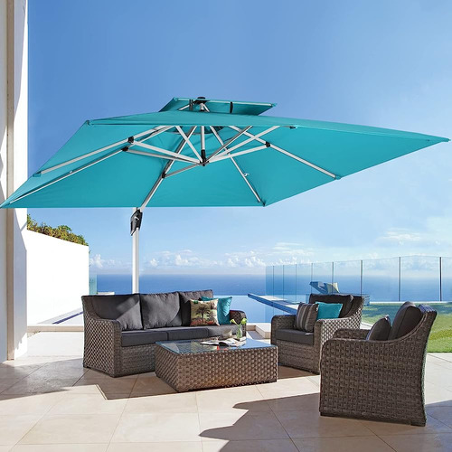 Abccanopy 10ft Cantilever Patio Umbrella Double Top Square U