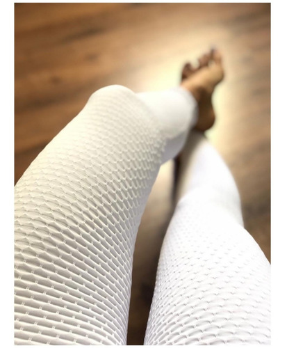 Legging Blanco Con Textura
