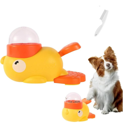// Duck Treat Dispenser Con Botón Funny De Comida Para Perro
