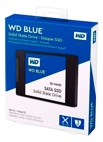 Disco Solido Ssd Western D 2tb Sata Iii 2.5  7mm Blue