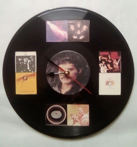 Reloj Pared Disco Vinil Queen Freddy Mercury Retrovinilvzla 