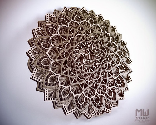 Mandala Circulo Multicapa Sol De Vida 60x60cm