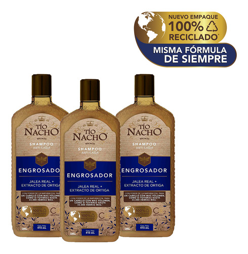 Tio Nacho Shampoo Engrosador 415 Ml X 3 - mL a $27