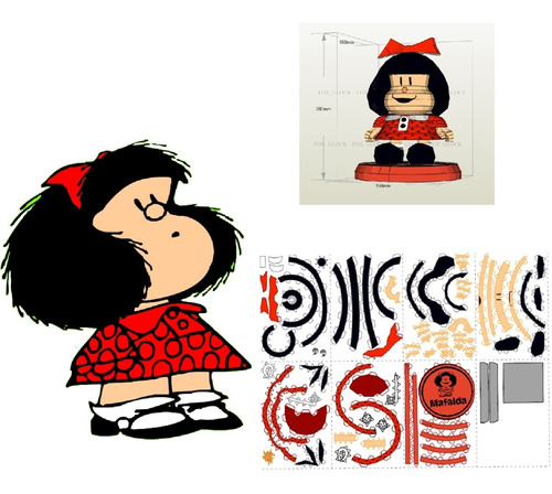 Mafalda Figura Papercraft