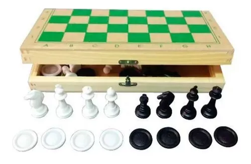 Damas Tabuleiro, Conjunto tabuleiro durável com xadrez, dominó, picareta,  damas - Jogos estratégia brinquedos educativos para crianças e adultos  Hoghaki