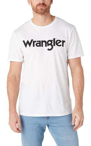 Polera Hombre Wrangler Logo Tee White