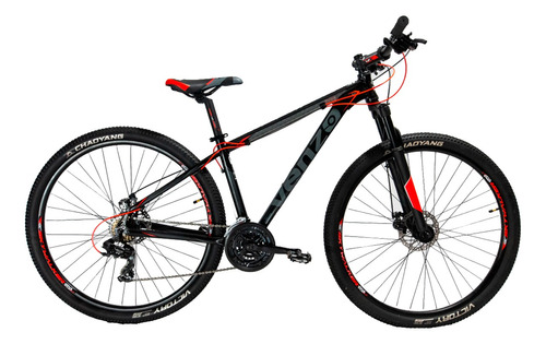 Bicicleta Mtb Venzo Skyline Evo 29 21v Freno Hidrau. Ne/rojo