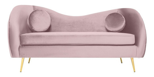 Sofá Salas Modernas Minimalistas Sillones Retro Lounge Color Rosa