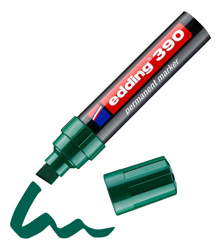 Marcador Recargable Permanente Edding 390 Color Verde