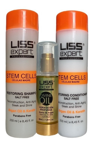 Liss Expert Kit Shampoo + Acondicionador + Oil Argan