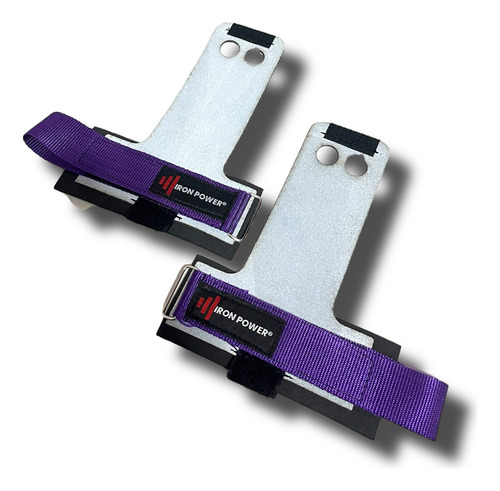 Calleras Cuero Crossfit Gimnástica Con Dedo Color Violeta Talle 1