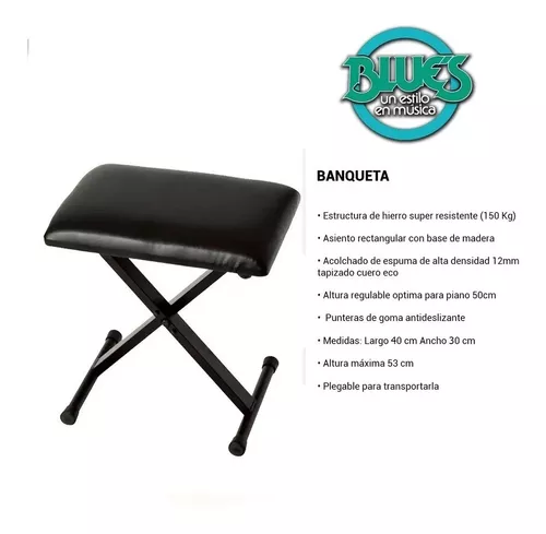 banqueta para piano teclado