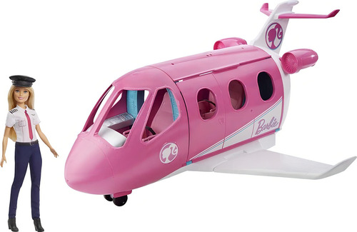 Barbie Explora y descubre Adventure Jet, color rosa mate