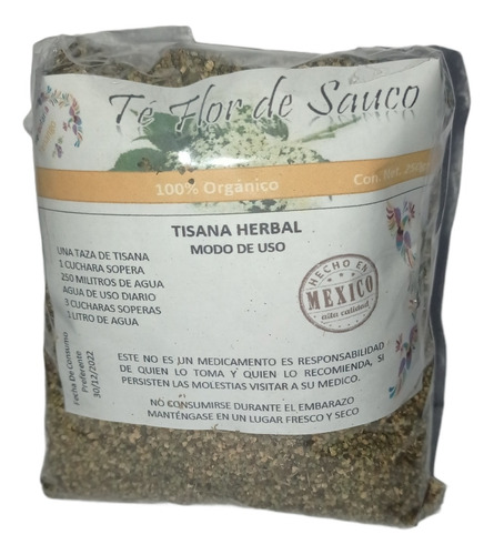 Flor De Sauco - Tapiro Té Orgánico 250 Gr Productos Tenango