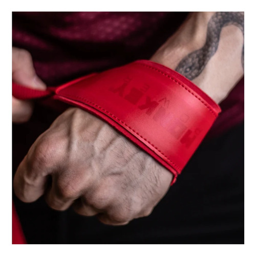 Strap Grip Sencillo Cinta Monkey Power Gym Crossfit Color Rojo