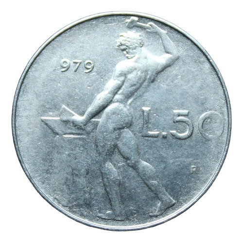 Np* Moneda De Italia - 50 Liras De 1979 - Km# 95 (Usado)