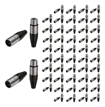 Comprar Kit 100 Plugs Roxtone Xlr Canon 50 Macho + 50 Fêmea Xp3fm Dc