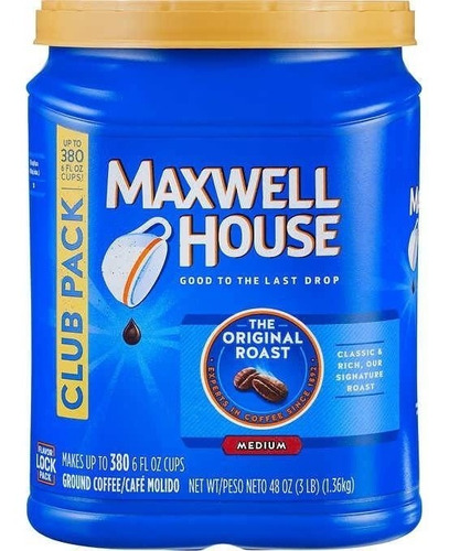 Café Molido Tostado Medio Maxwell House 1,36 Kg