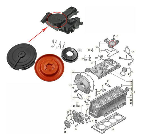 Tampa Diafragma Motor Audi A3/a4/a5/q3 2.0 16v 2009 A 2013