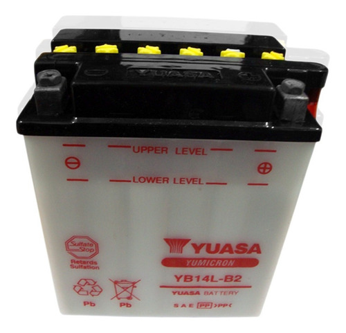 Bateria Yuasa Yb14l-b2 / Yb14lb2 - Obviamente En Fas Motos