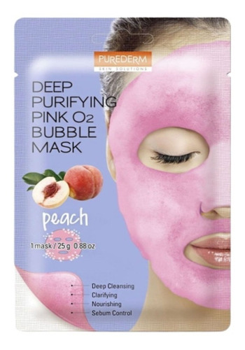 Purederm Mascara Limpiadora Burbujas Pink O2 Tipo de piel Mixta