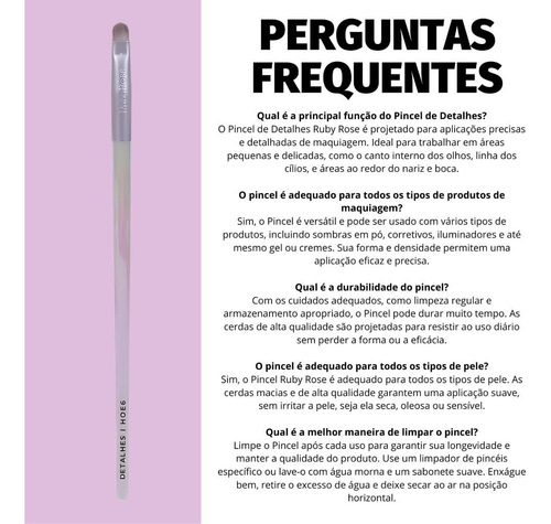 Pincel De Detalhes Ruby Rose Holographic Hb-hoe6