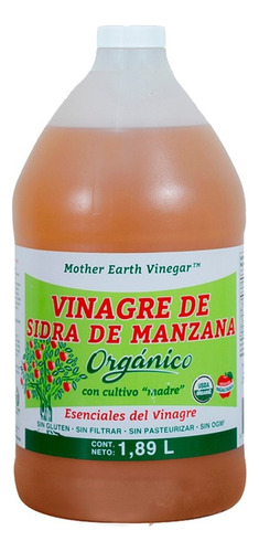 Vinagre De Sidra De Manzana Orgánico Mother Earth 1.89lt
