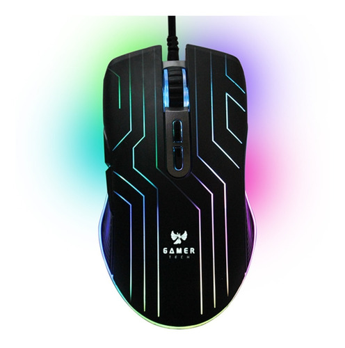 Mouse Gamer 7 Botones Usb Luz Rgb 2400dpi Ergonómico 