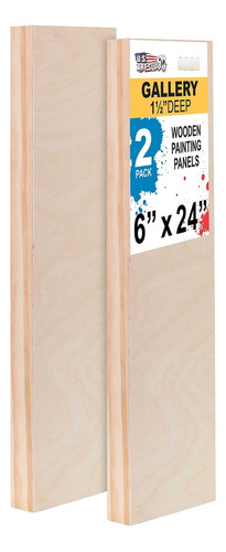 Tableros De Madera Para Pintar 15 X 60 Cm 2 Pz Us Art Supply