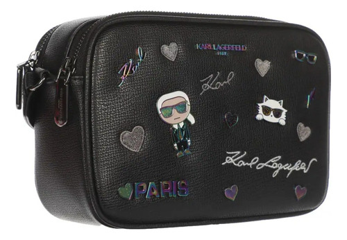 Karl Lagerfeld Maybelle Double Zip Charm Crossbody K-pins