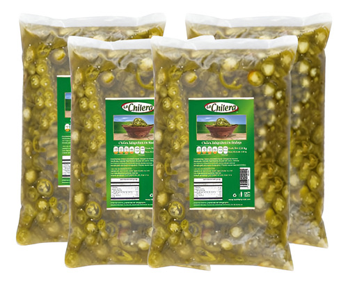 Chile Jalapeño En Rodaja Chilera Caja 4 Pz - 3 Kg C/u