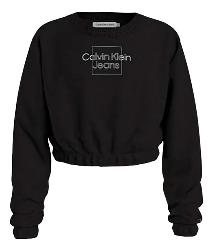 Calvin klein box logo sweatshirt hotsell