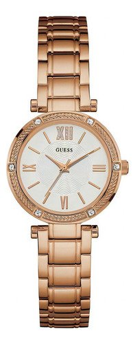 Reloj Guess Dama W0767l3 Oro Rosa Color del fondo Blanco