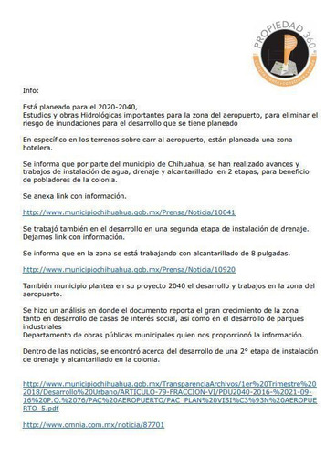 200 Ha X Aeropuerto Libramiento Ote Chihuahua Jogodir Oh 150119