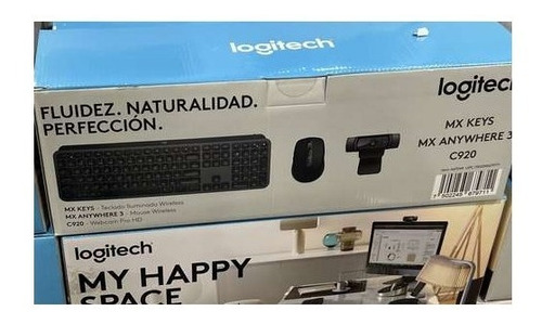 Kit Logitech Teclado Mx Key Es+ Mouse Aw3+ Webcan C920 