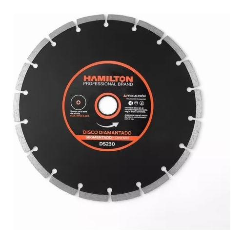 Disco Diamantado Segmentado 230mm Hamilton Ds230 