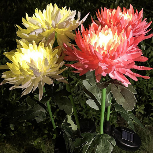 Flor De Simulación De Jardín Exterior Led Ligera, Duradera Y