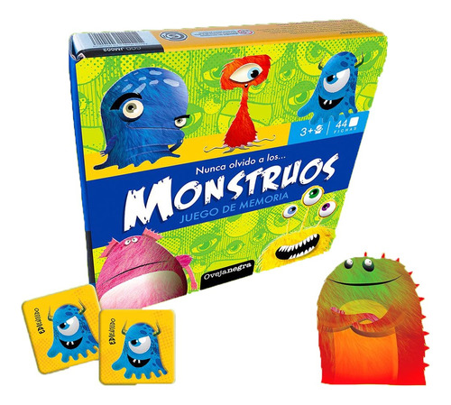 Juego De Memoria Memo Didactico Infantil 44 Piezas Monstruos