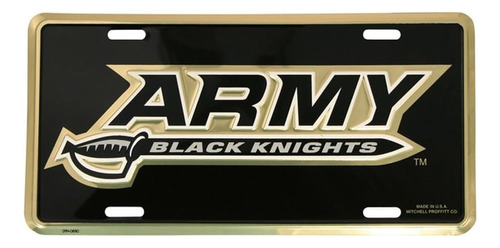 Placa Dorada De Army Black Knights