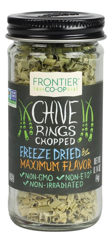 Frontier Co-op Chive Rings, 0.14 Ounce Bottle, Chopped & Sif