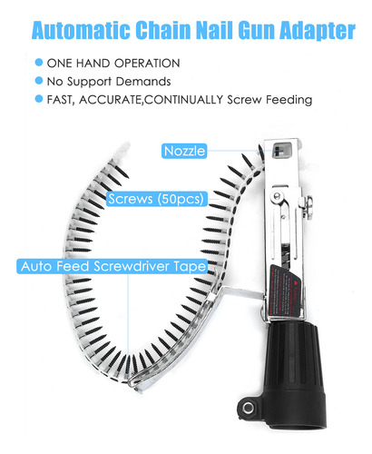 Adaptador Automático Para Clavos En Cadena, Accesorio Para T