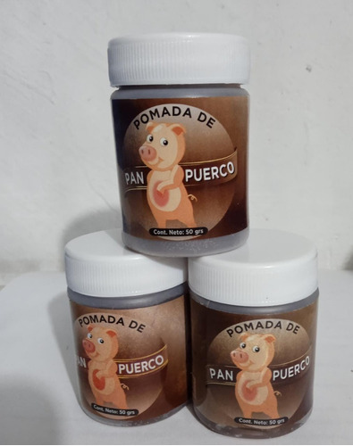  Pomada De Pan Puerco 100% Natural Pack C/3